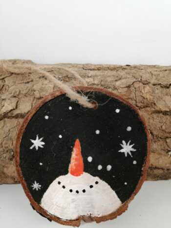 boule "motif bonhomme de neige"